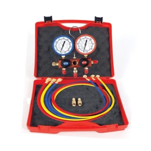 Rothenberger 5 Hortumlu Çantalı Manifold Seti R22/R410A/R404A Kod:1000050067 90 CM Hortumlu