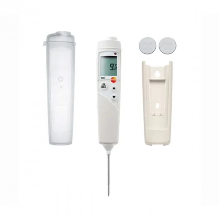 Testo 0563 1063 106 Lebensmittel-Kern-Thermometer,Schutzhülle IP67,Befestig. Clip