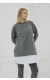 Gömlek Detaylı Çizgili Sweatshirt