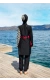 Gulya Kemer Detaylı Siyah Beyaz Çapraz Mayo Takım