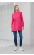 Taş Detaylı Parçalı Sweatshirt Fuşya