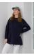 Taş Detaylı Parçalı Sweatshirt Lacivert