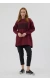 Zebra Nakışlı Tunik Bordo