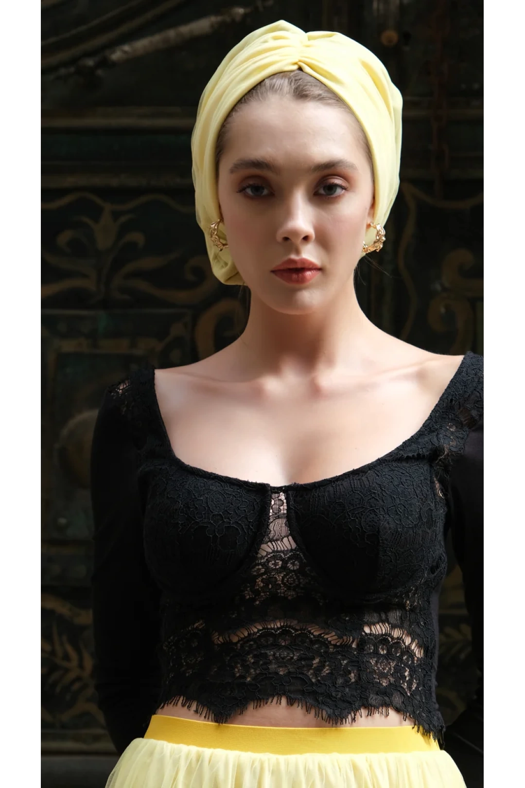 Hesya Dolgulu Günlük Tüllü Bone