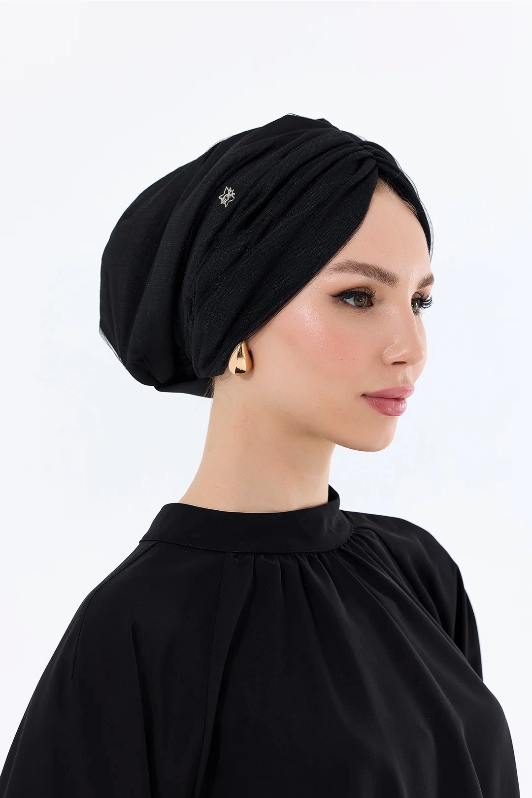 Hesya Dolgulu Günlük Tüllü Bone