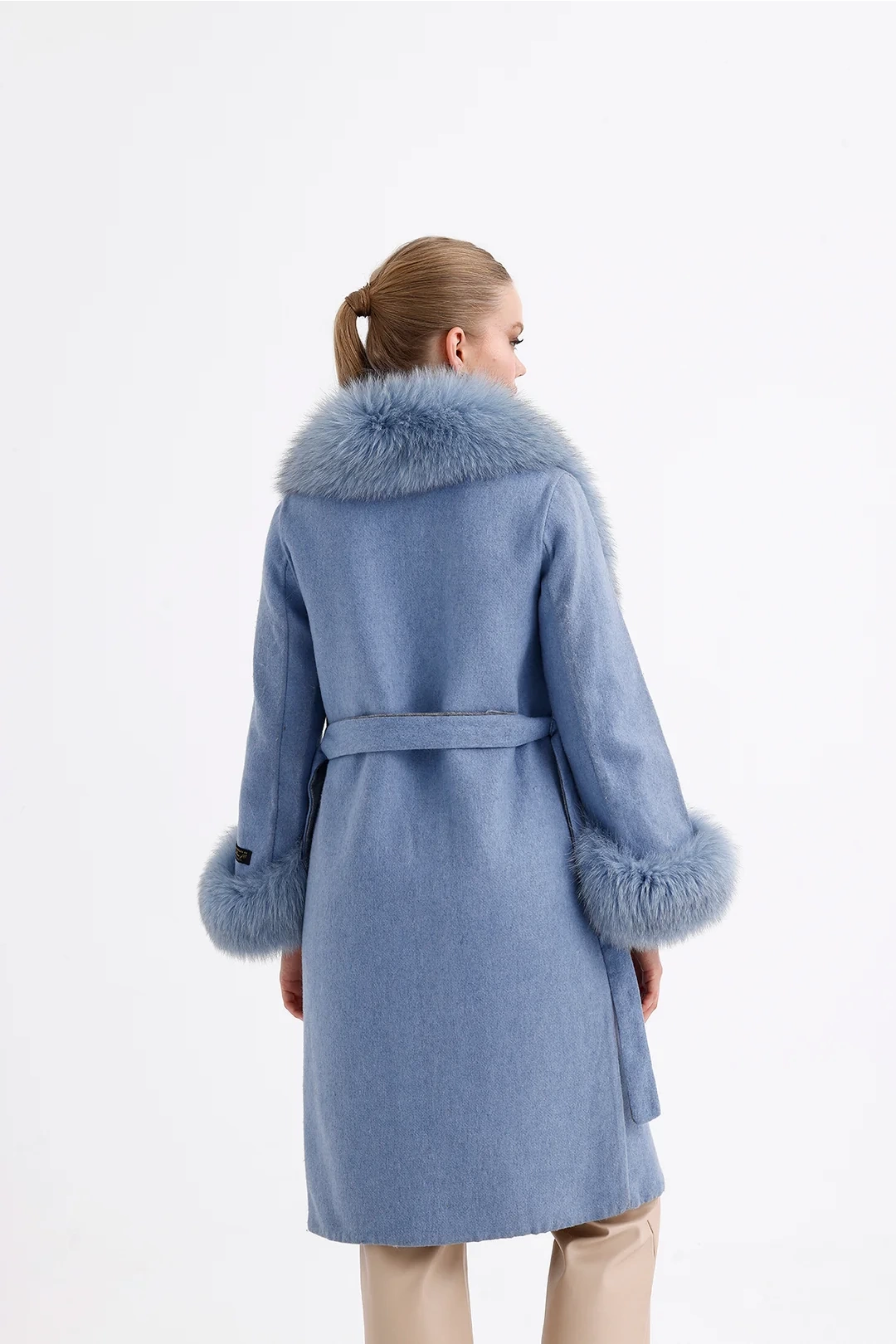 Kürk Detaylı Alpaca Kaban