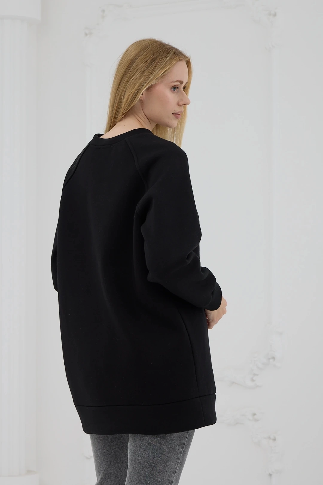 Taş Detaylı Parçalı Sweatshirt