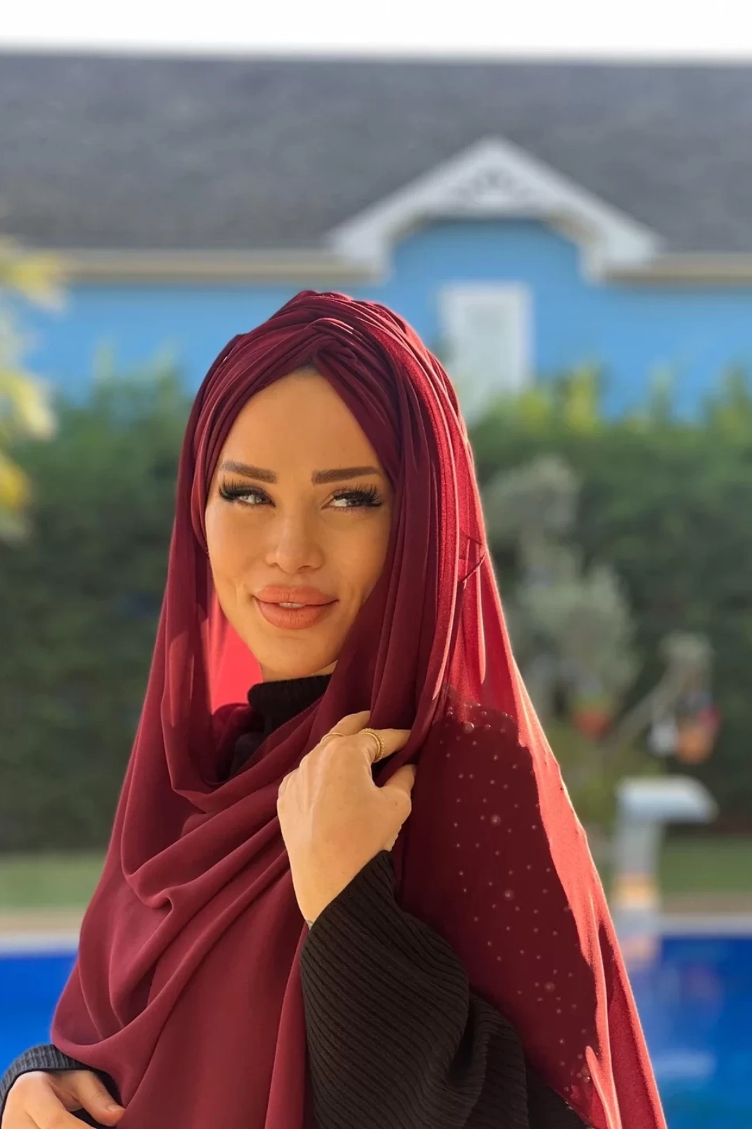 Şallı Burgulu Dolgulu Günlük Bone