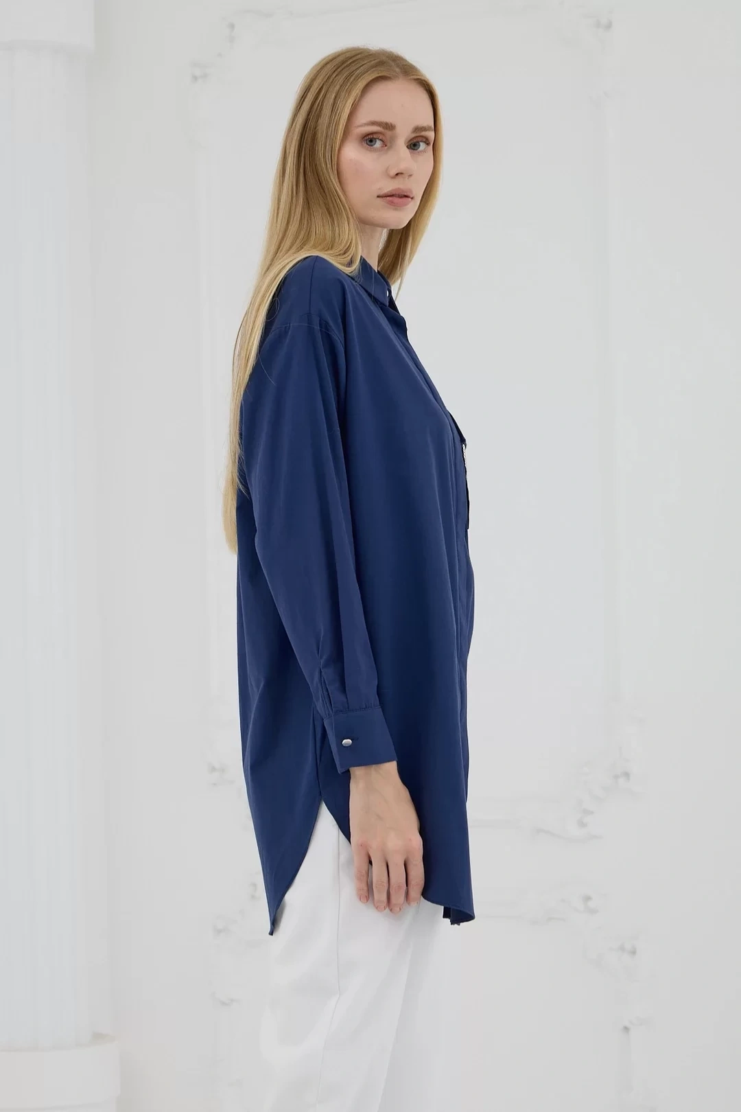 Tassel Pocket Stoned Cotton Shirt