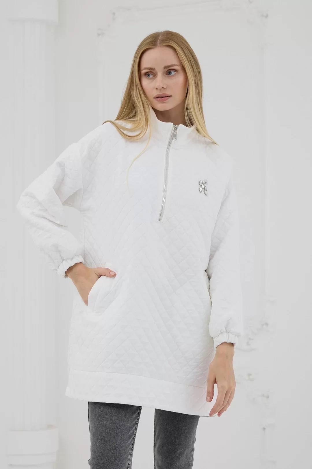 تونیک لحافی یقه ایستاده اکرو