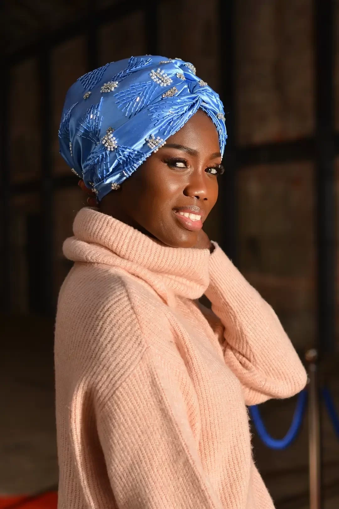 بونيه إسطنبول المحشو - أزرق