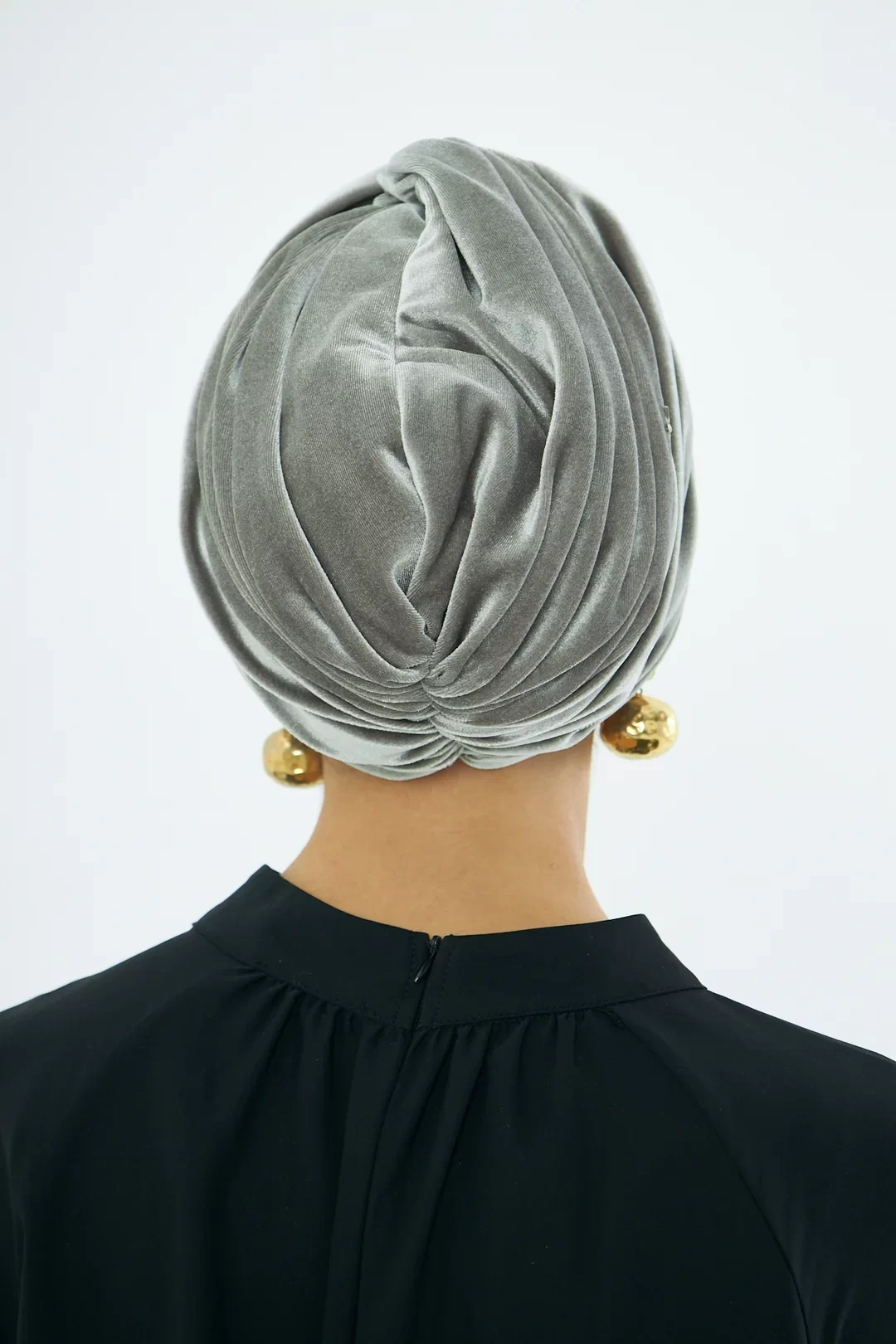 Cuffia di velluto non imbottita in visone