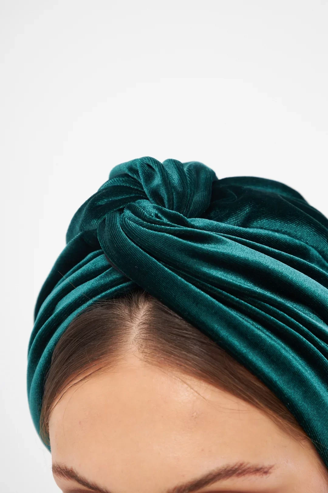 Cuffia di velluto non imbottita Smeraldo