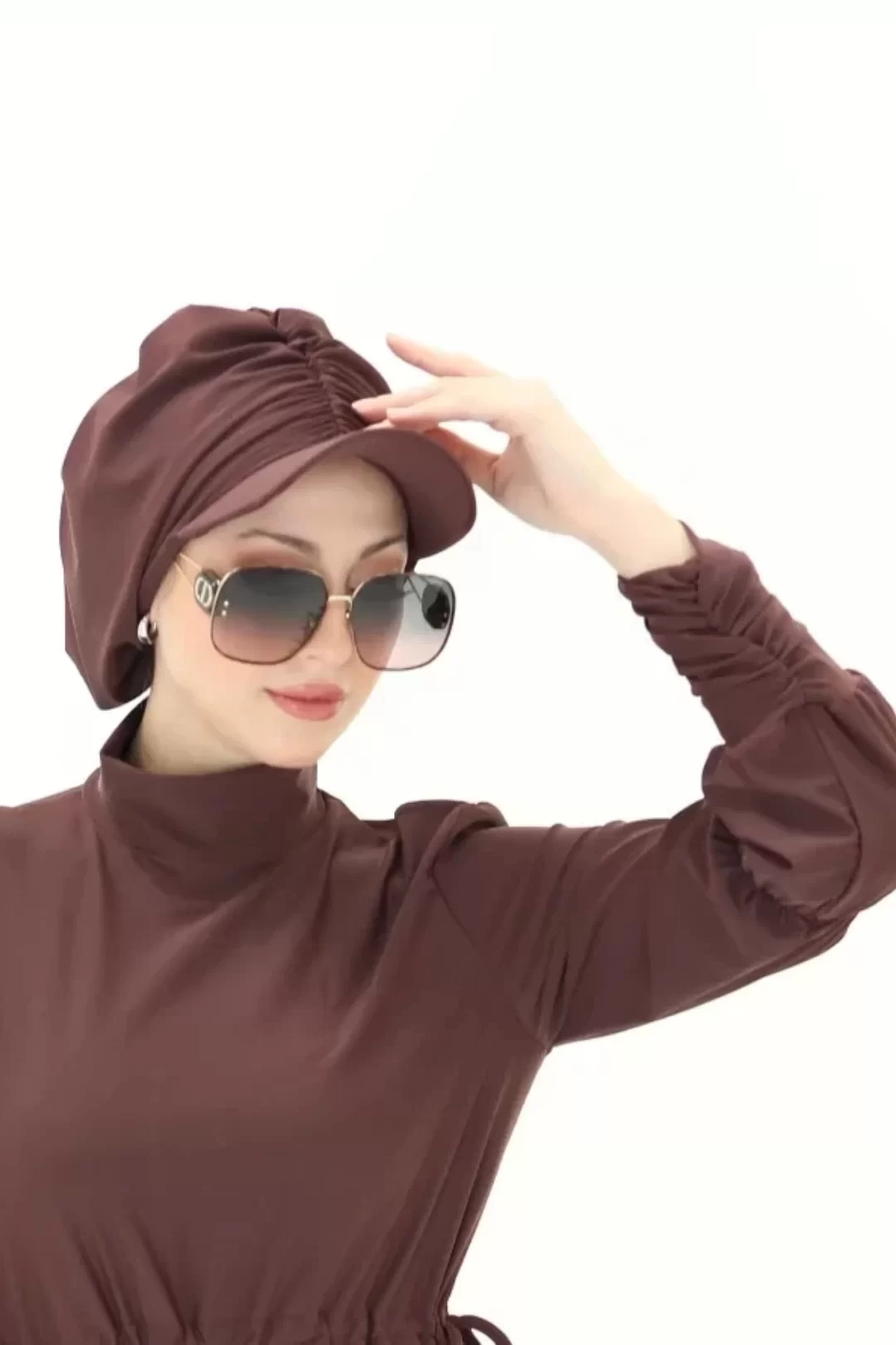 Kasketli Mayo Bonesi Kahverengi