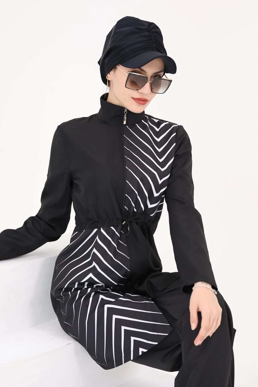 Купальник-шапочка, чепчик, черный