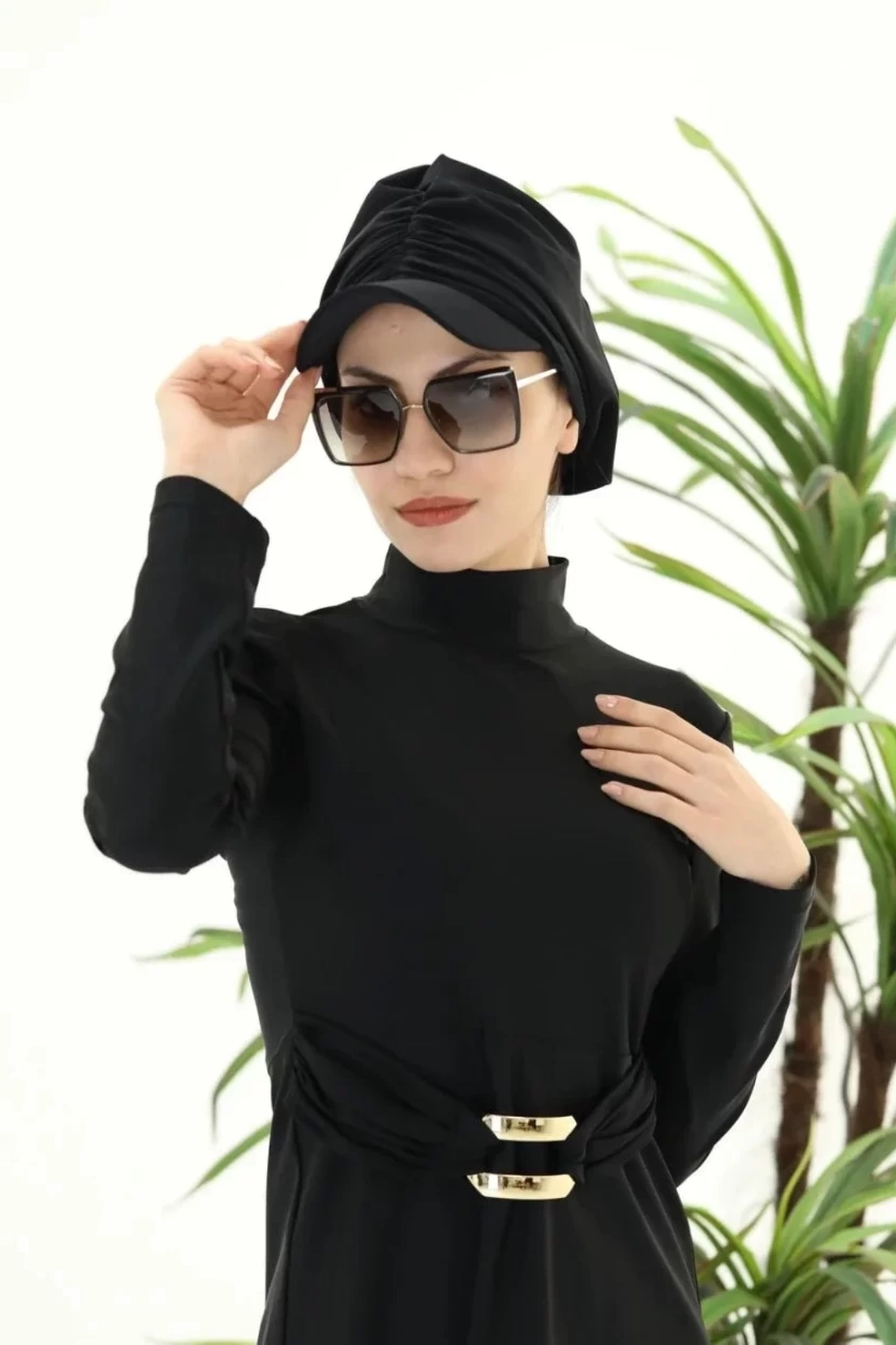 Kasketli Siyah Mayo Bonesi