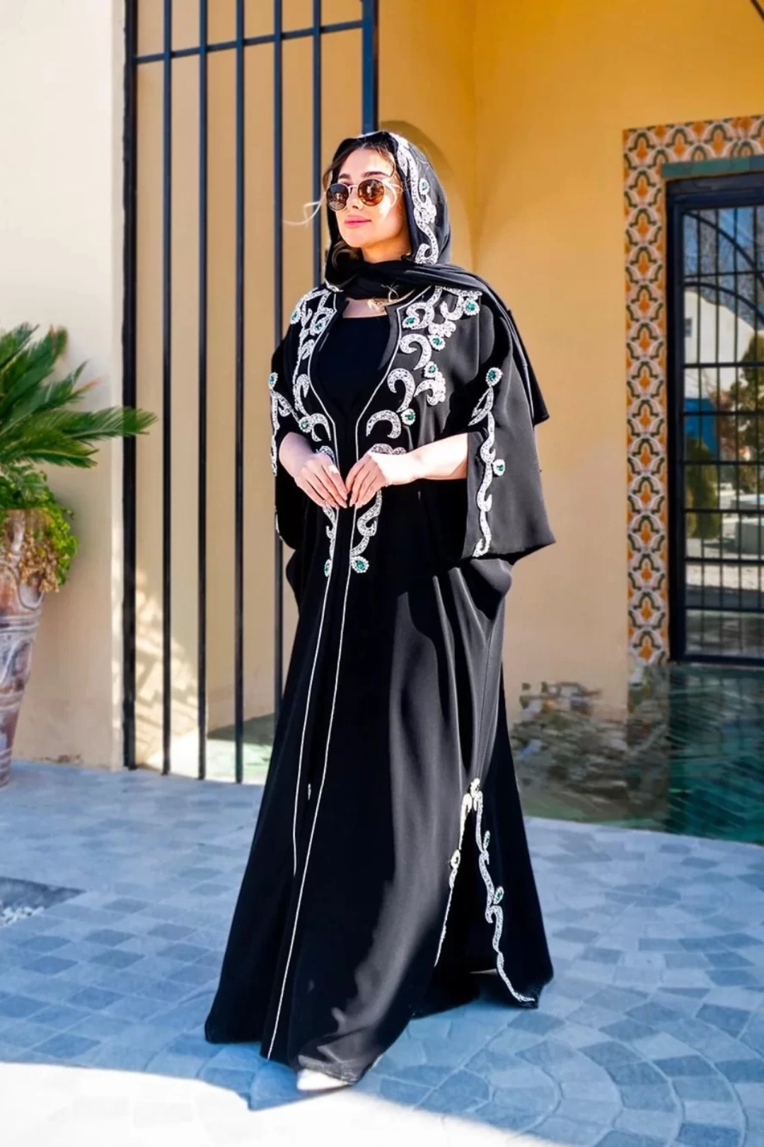 Krep Kumaş Abaya 2li Takım