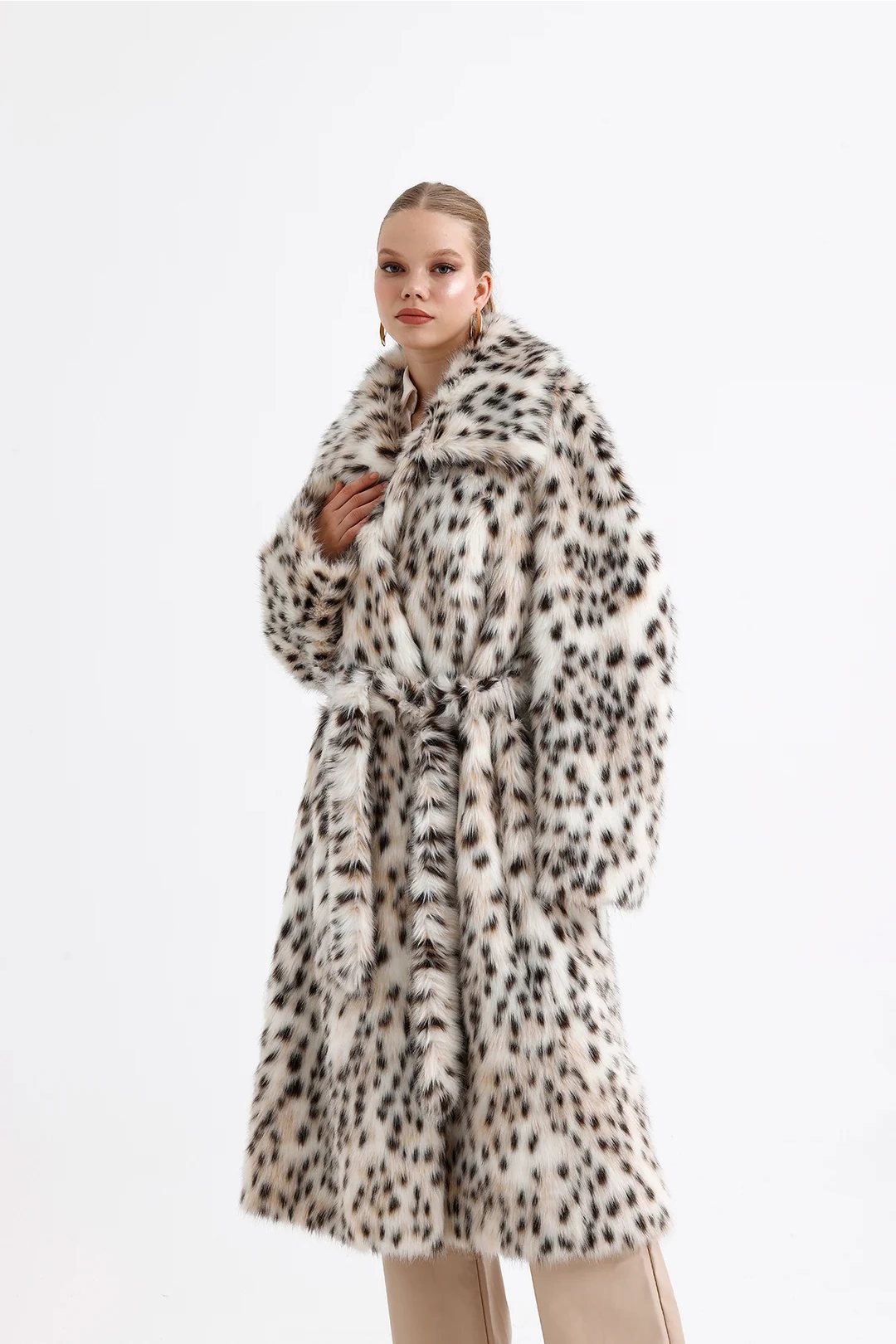 Leopar Peluş Kürk Max Boy Kaban