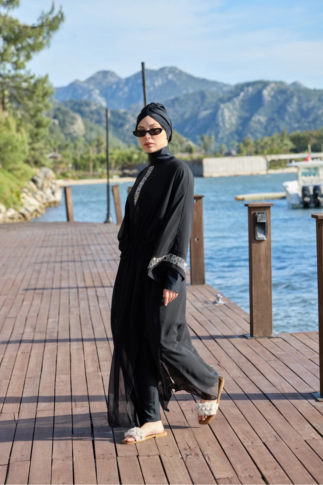 Mira Model Beli Bağcıklı Tasarım Tesettür Pareo