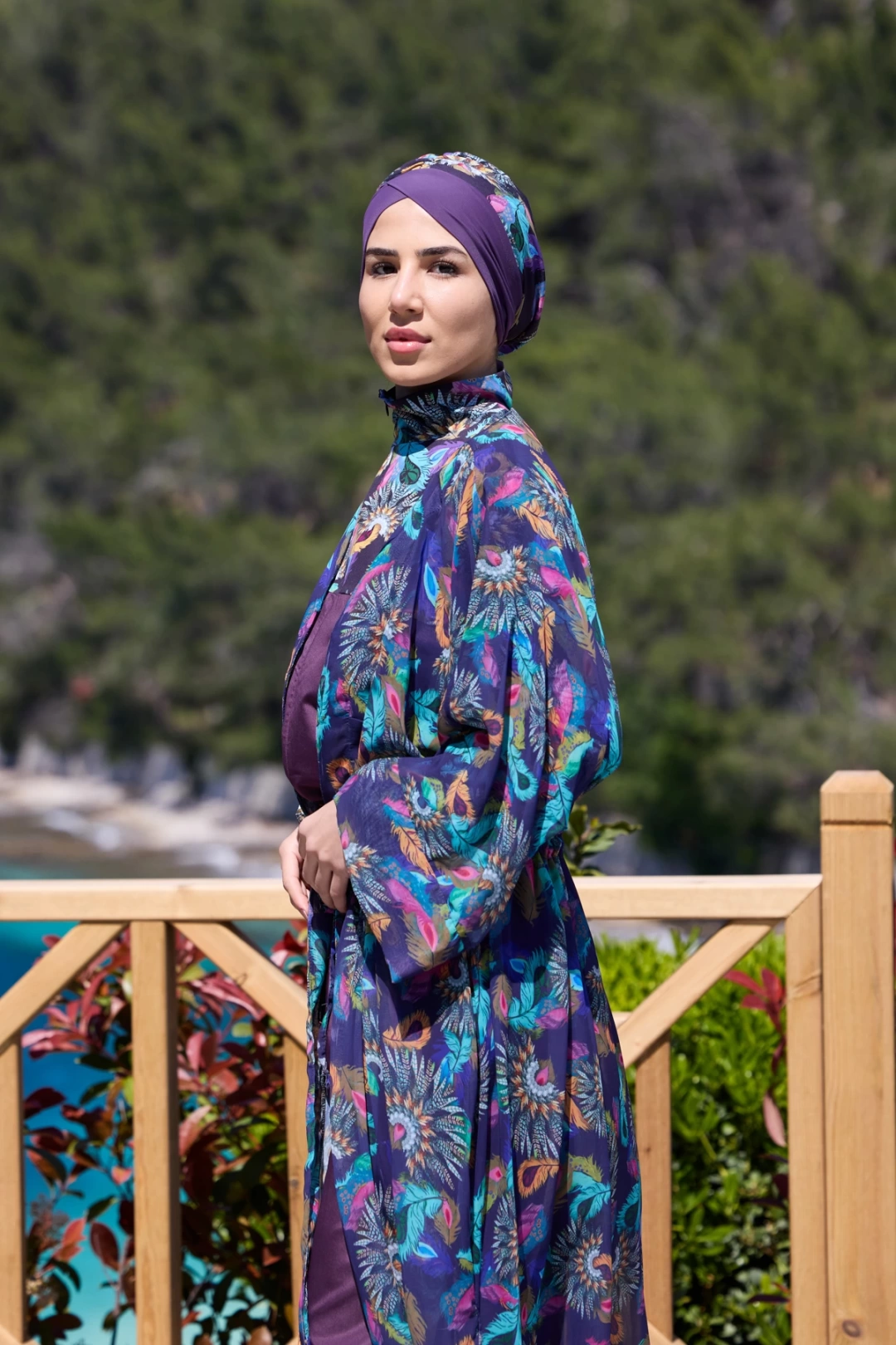 Morena Model Beli Bağcıklı Tasarım Tesettür Pareo