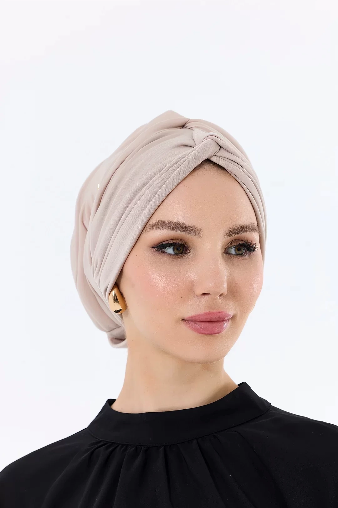 Sisre Burgulu Dolgulu Günlük Bone Bej