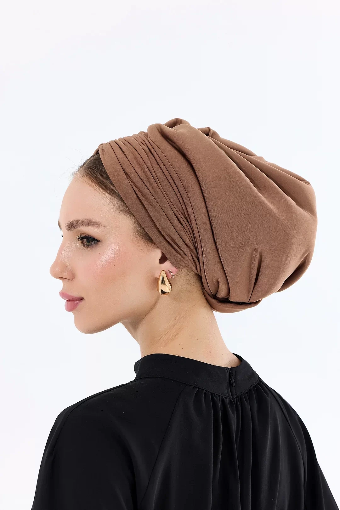 Sisre Draped Filled Daily Bonnet Коричневый