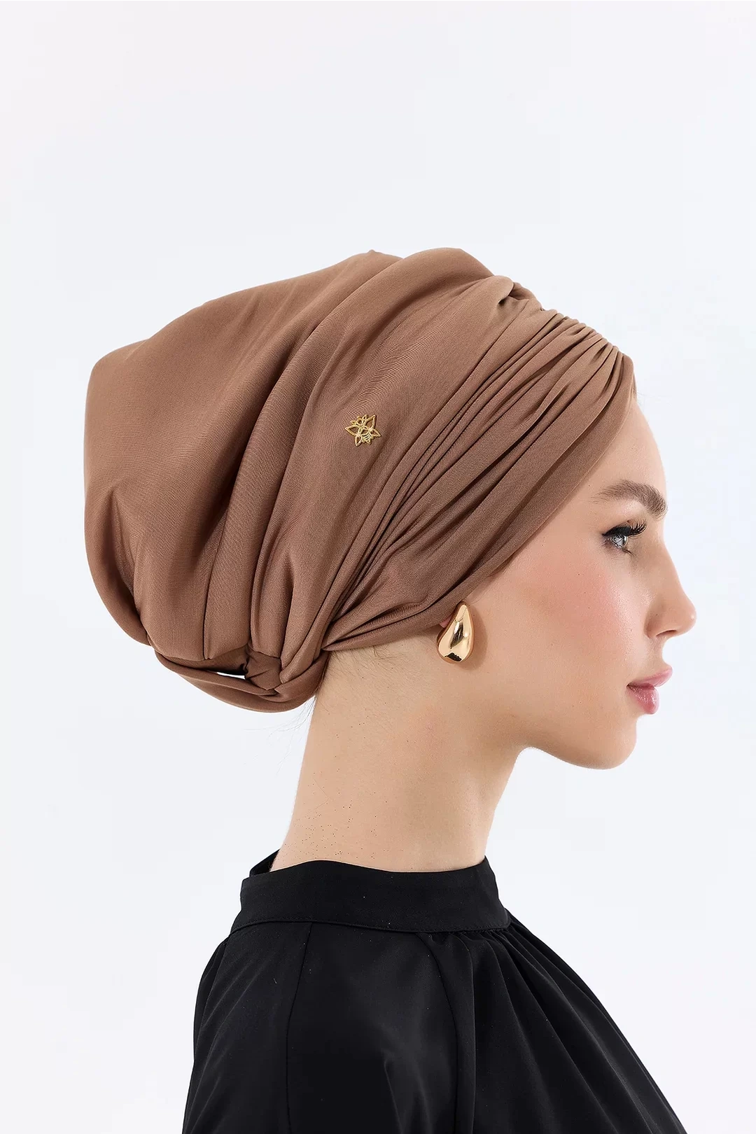 Sisre Draped Filled Daily Bonnet Коричневый