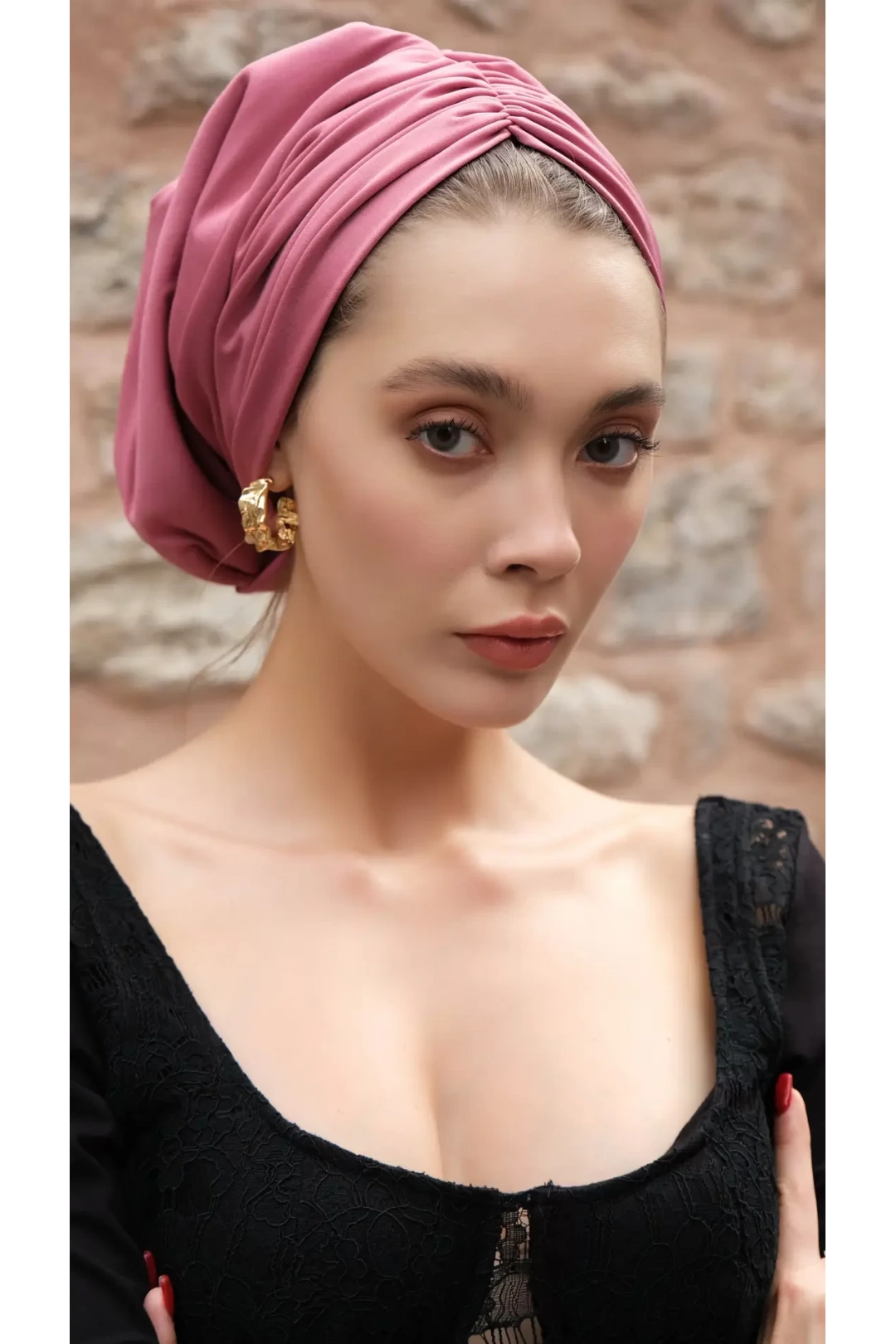 Sisre Draped Filled Daily Bonnet Розовый 2