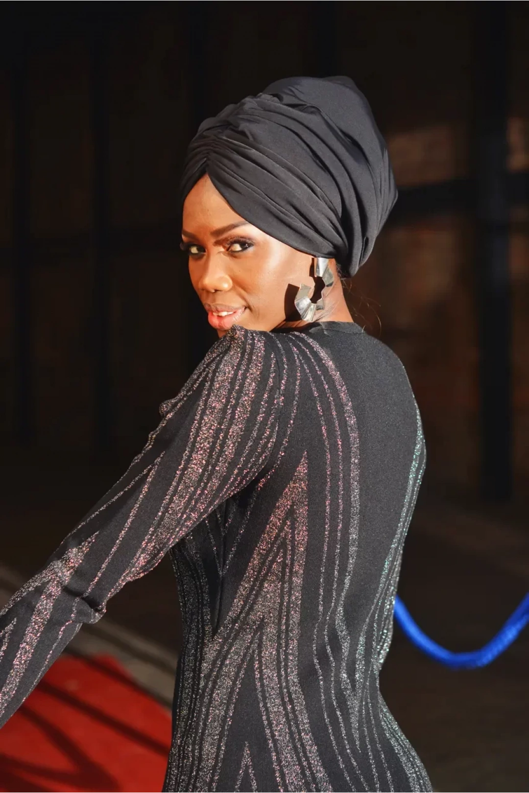 Sisre Draped Filled Daily Bonnet черный