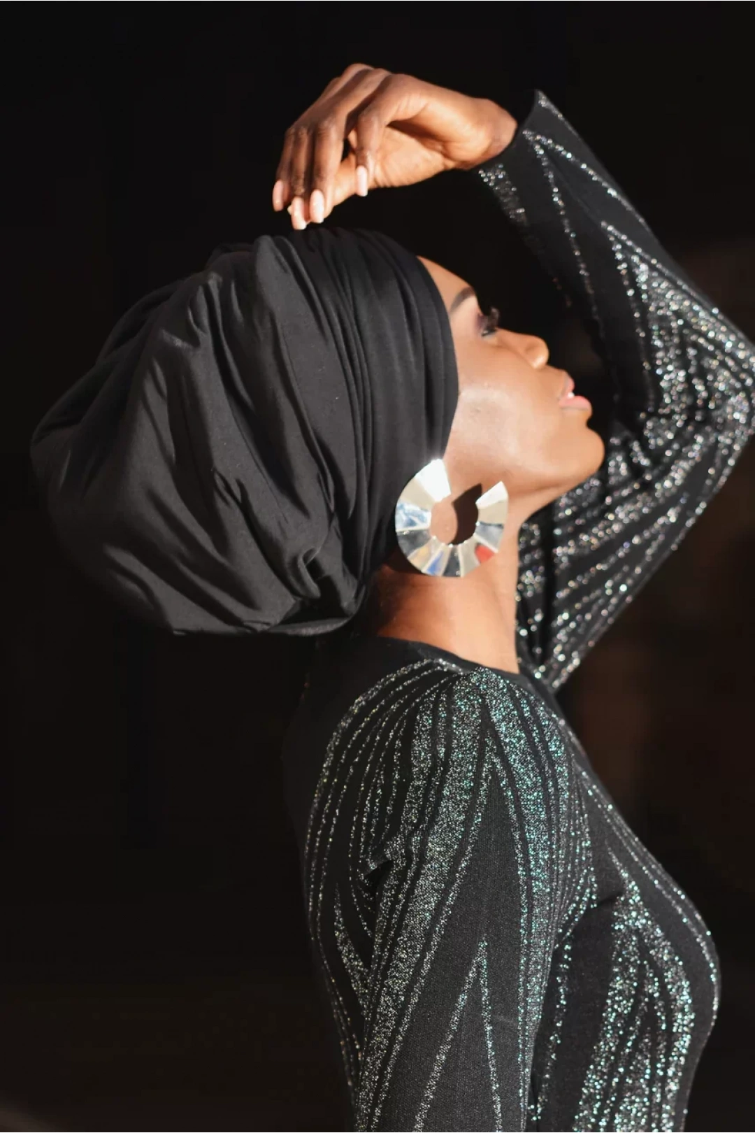 Sisre Draped Filled Daily Bonnet черный