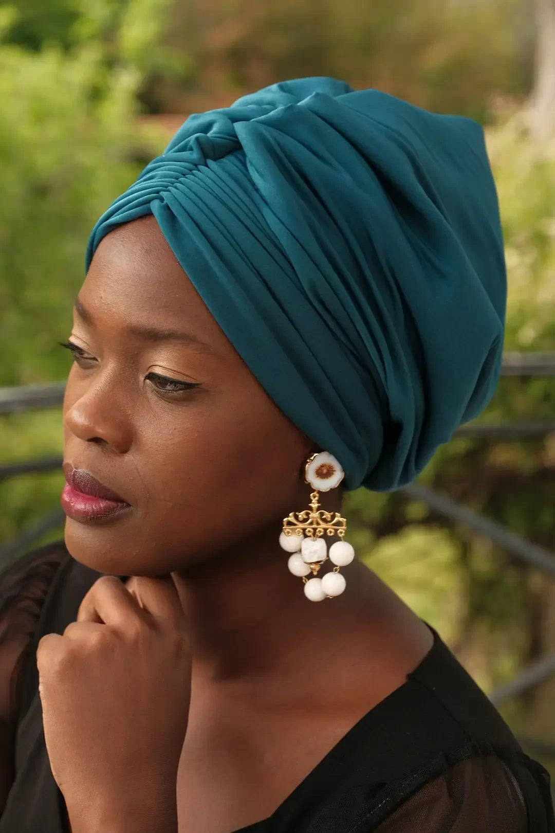 Sisre Draped Filled Daily Bonnet Зеленый