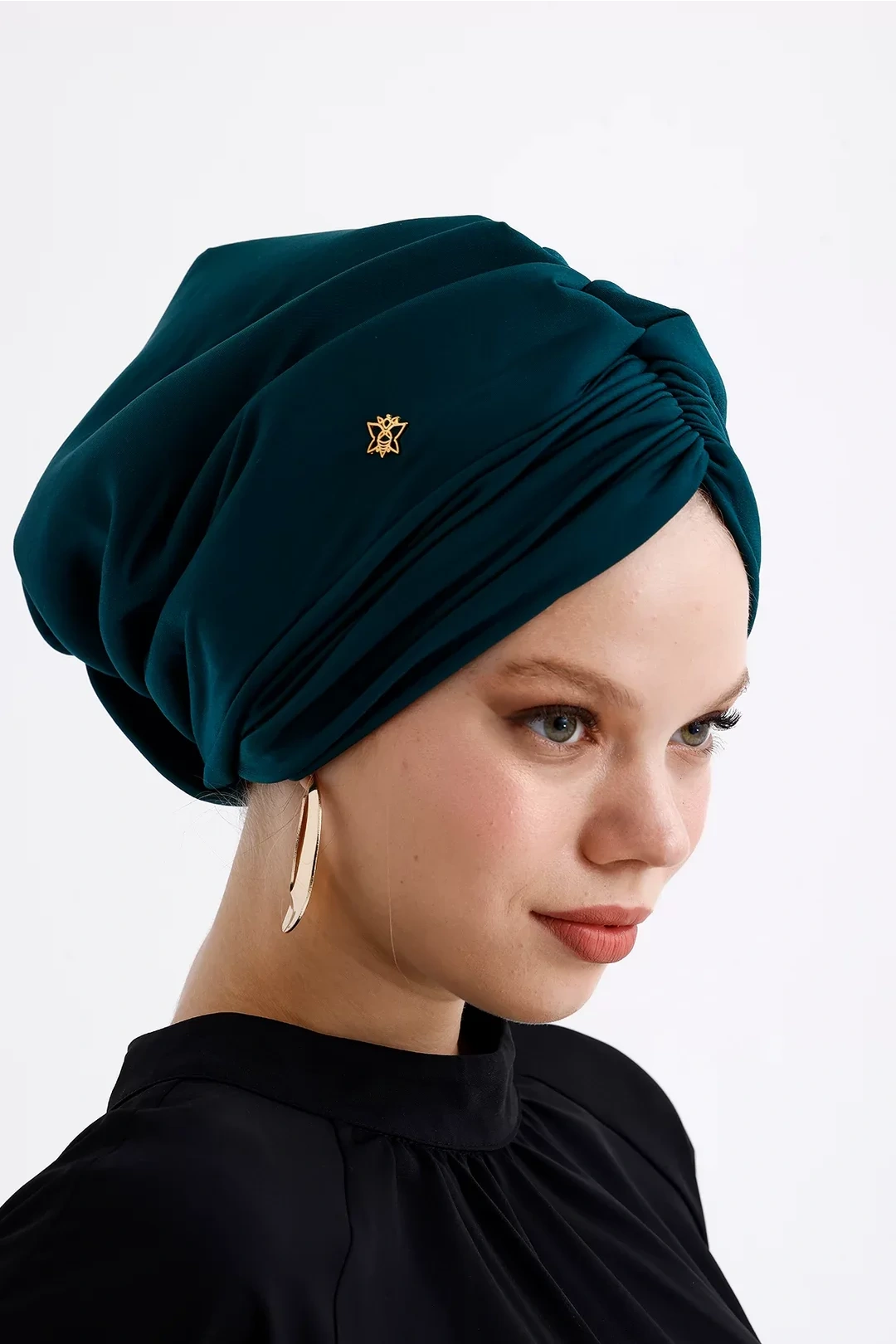 Sisre Draped Filled Daily Bonnet Emerald