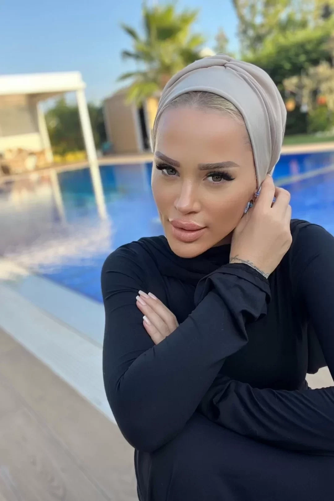 Sisre Önüdüz Dolgulu Bone Bej