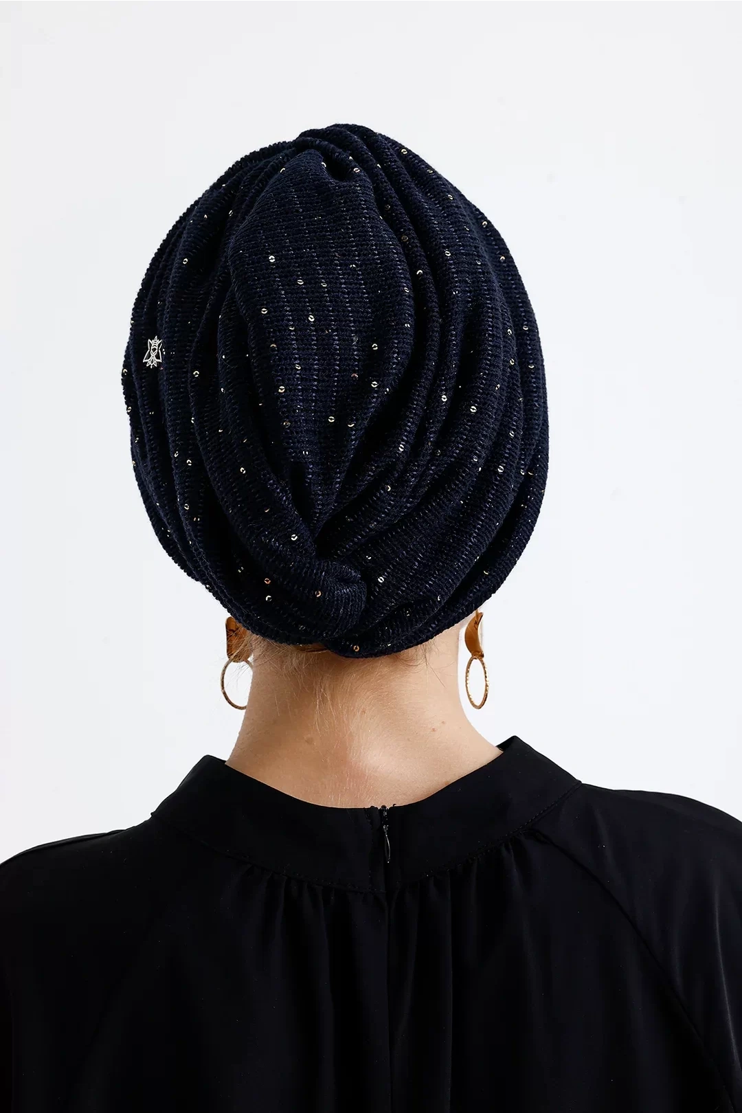 کلاه بافتنی بدون پد - سرمه‌ای