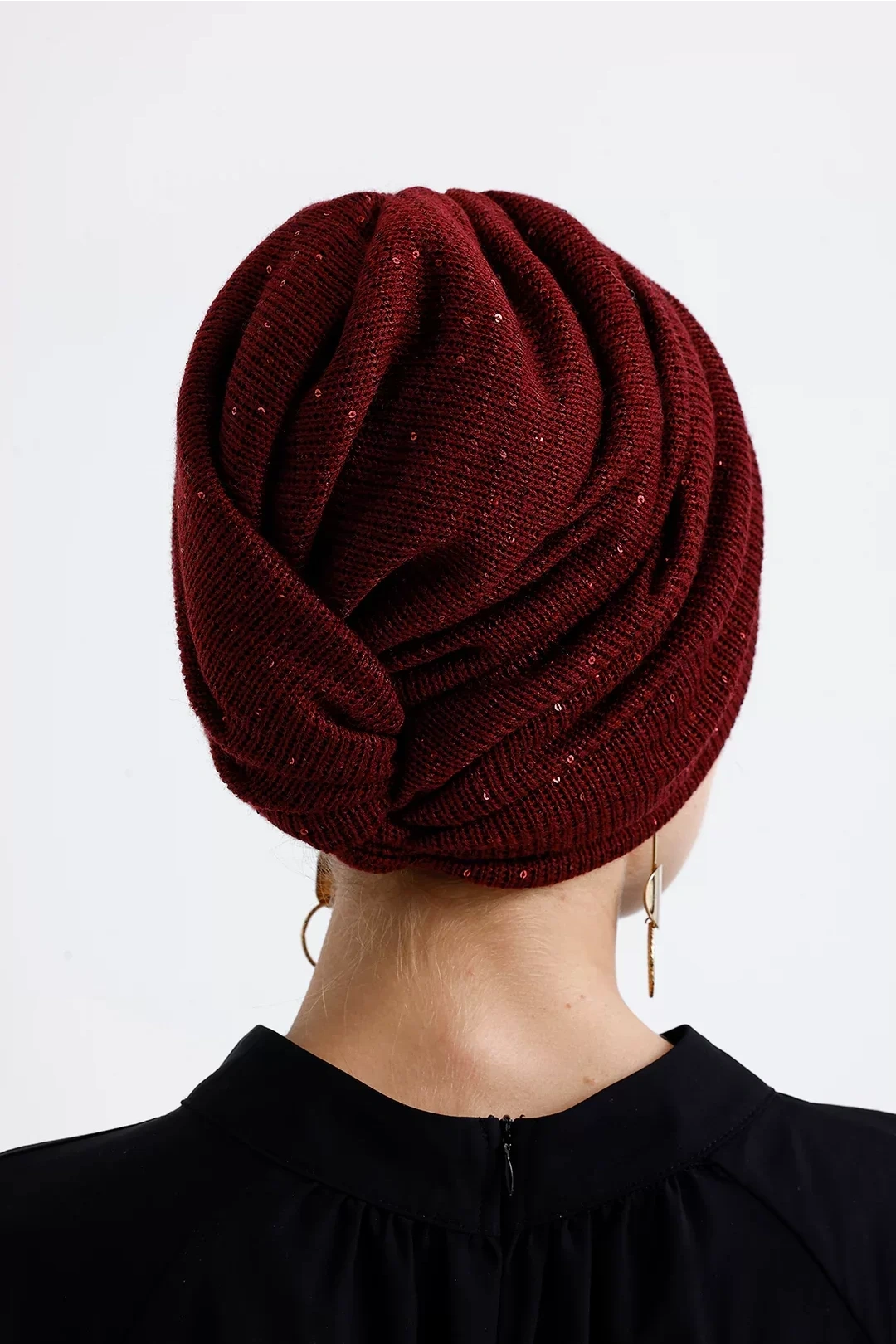 Berretto in maglia non imbottito - Rosso bordeaux