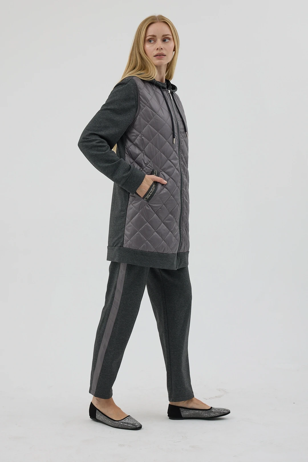 Vest and Trouser Suit Anthracite