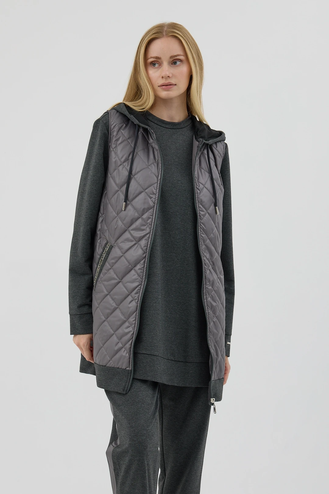 Vest and Trouser Suit Anthracite