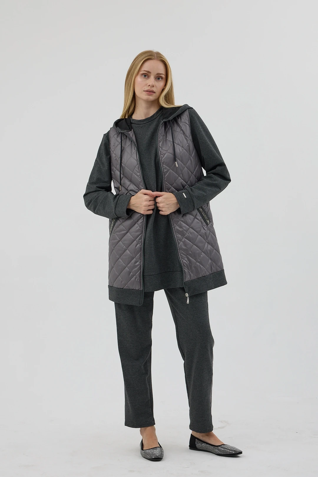 Vest and Trouser Suit Anthracite