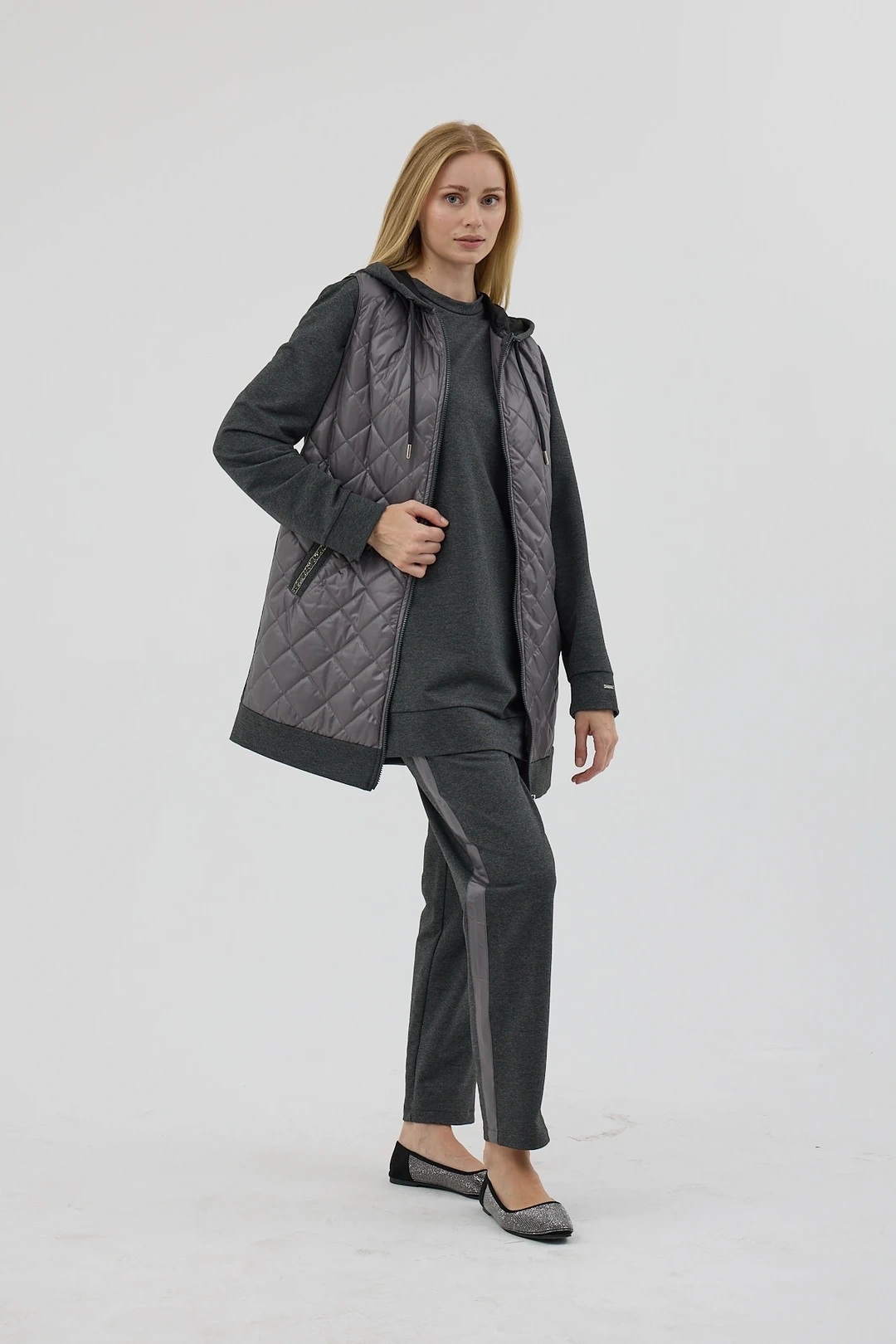 Vest and Trouser Suit Anthracite
