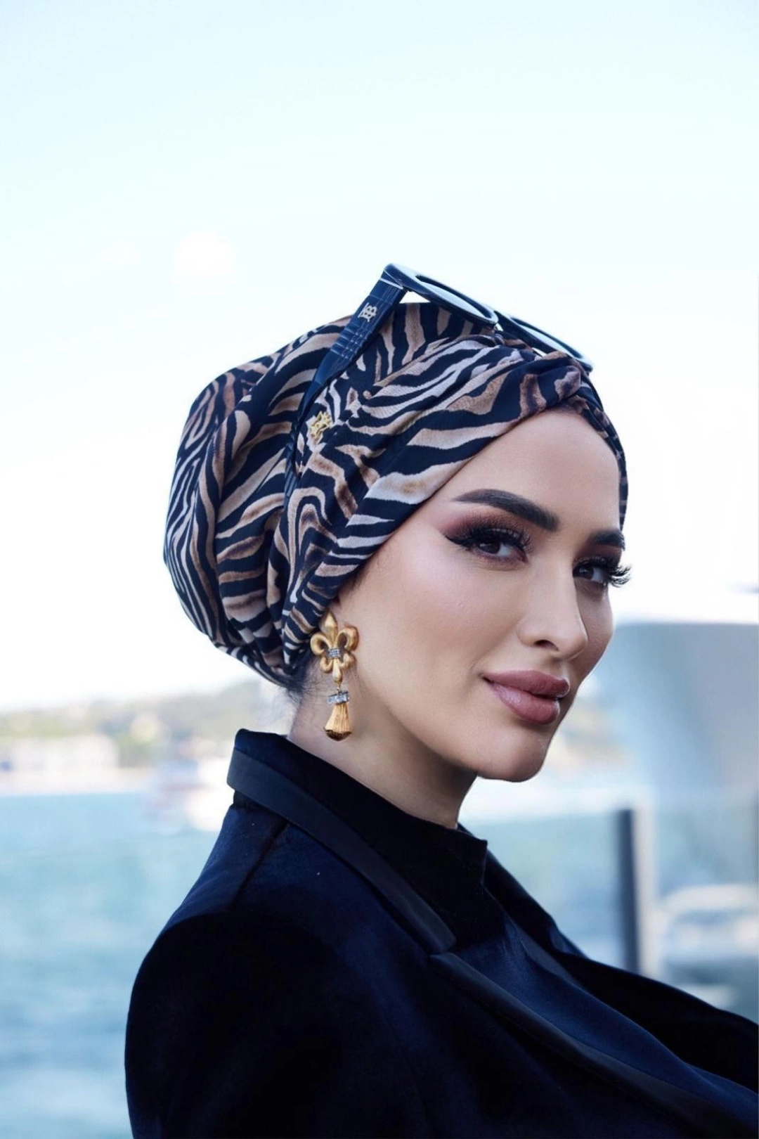 غطاء رأس محشو بالحرير من نوع حمار الوحش