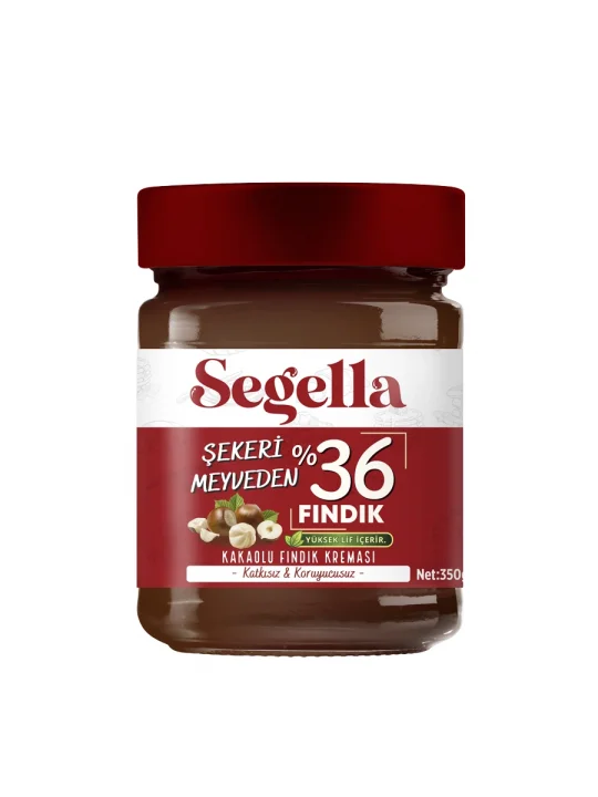 Segella Şekeri Meyveden %36 Kakaolu Fındık Kreması 350gr
