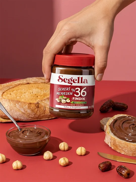 Segella Şekeri Meyveden %36 Kakaolu Fındık Kreması 350gr x 3 Adet