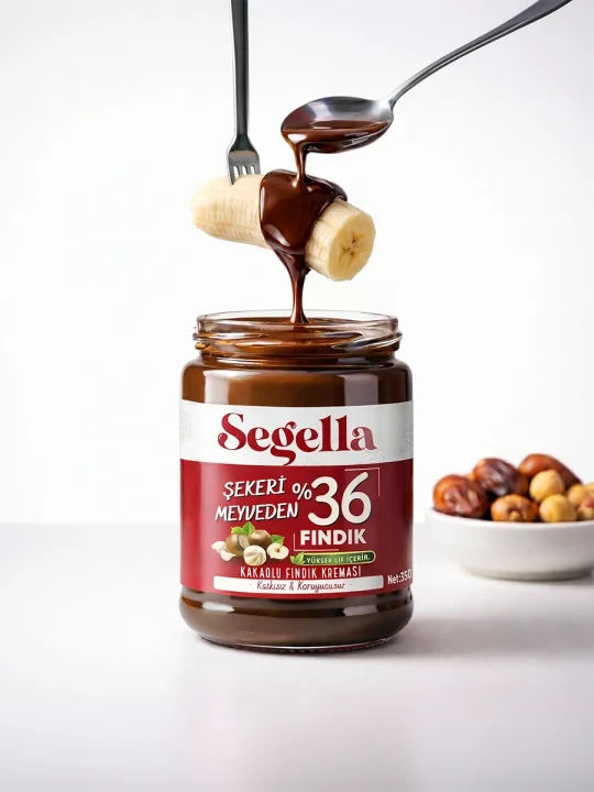 Segella Şekeri Meyveden %36 Kakaolu Fındık Kreması 350gr X 2 Adet