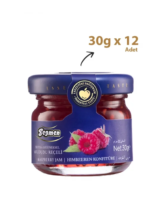 Seğmen Ahududu Reçeli Kavanoz 30g (12li)