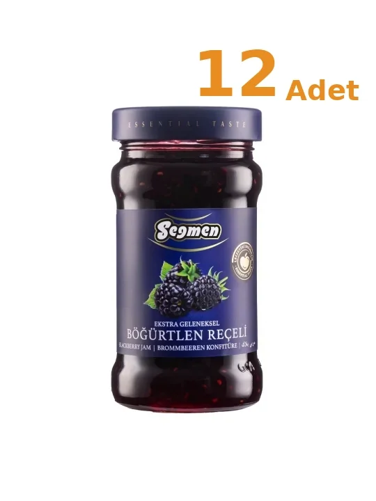 Seğmen Böğürtlen Reçeli Kavanoz 380g x 12 Adet