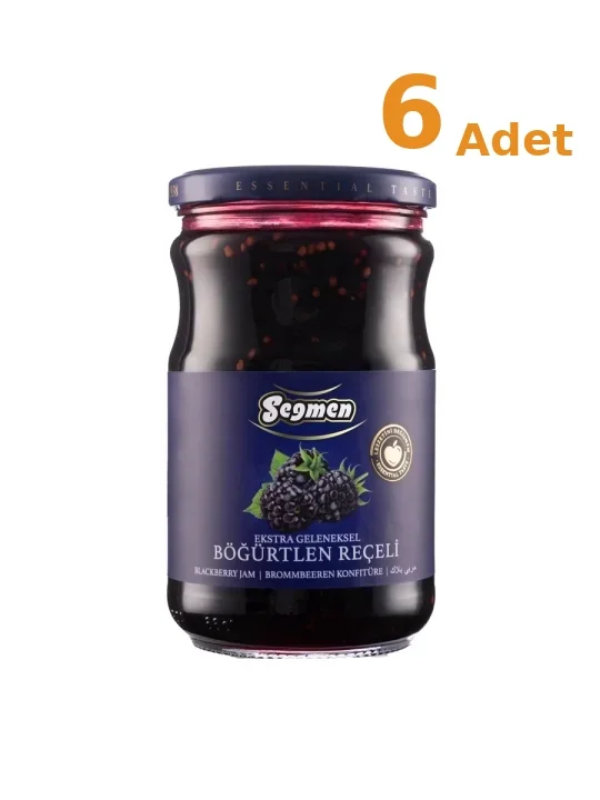 Seğmen Böğürtlen Reçeli Kavanoz 800g x 6 Adet
