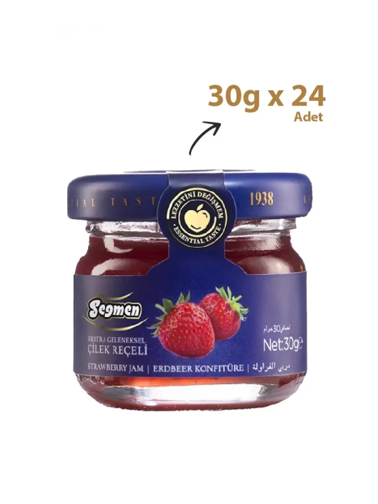 Seğmen Çilek Reçeli Kavanoz 30g (24’lü)