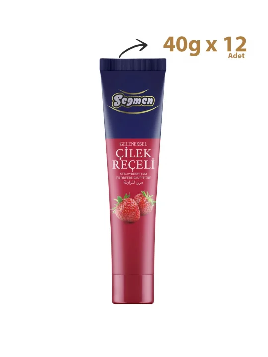 Seğmen Çilek Reçeli Tüp 40g (12li)