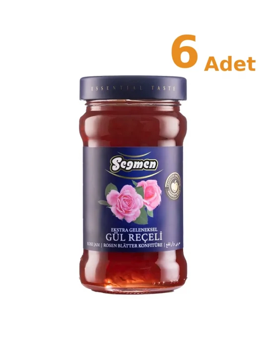 Seğmen Gül Reçeli Kavanoz 380g x 6 Adet