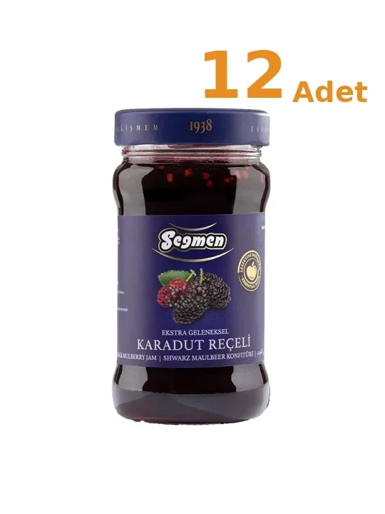 Seğmen Karadut Reçeli Kavanoz 380g x 12 Adet